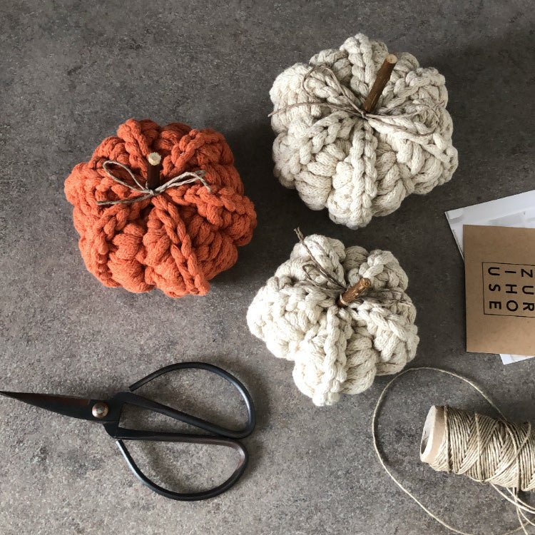 CROCHET PUMPKINS (SET OF 3) - Zuri House