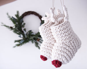Crochet Reindeer Stocking - Zuri House
