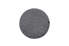 Crochet round cushion DARK GREY - Zuri House