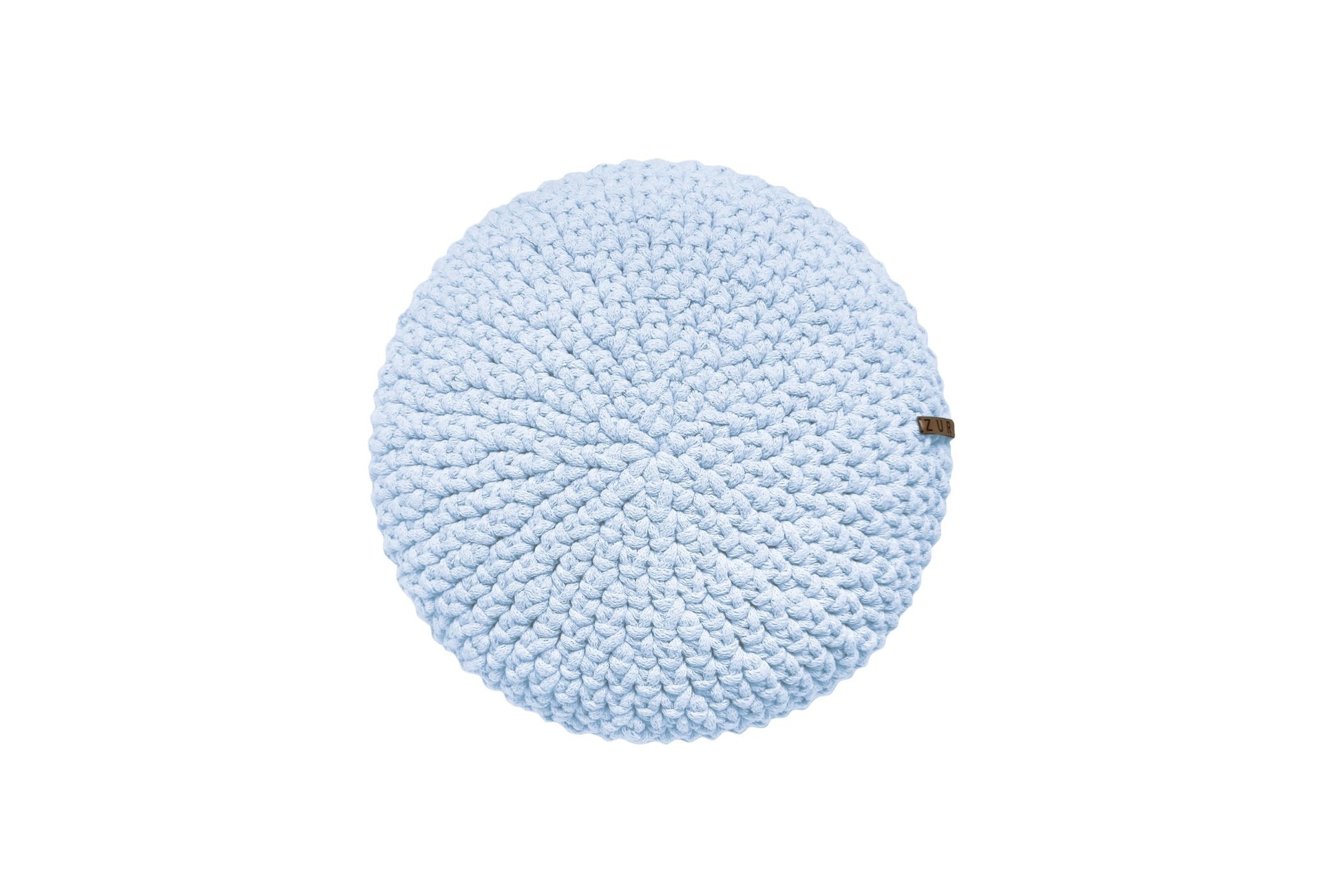 Crochet round cushion BABY BLUE - Zuri House