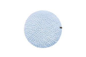 Crochet round cushion MARL BLUE - Zuri House