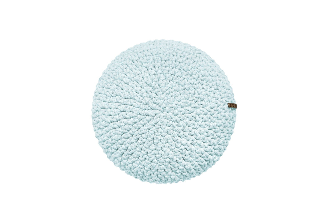 Crochet round cushion MARL MINT - Zuri House