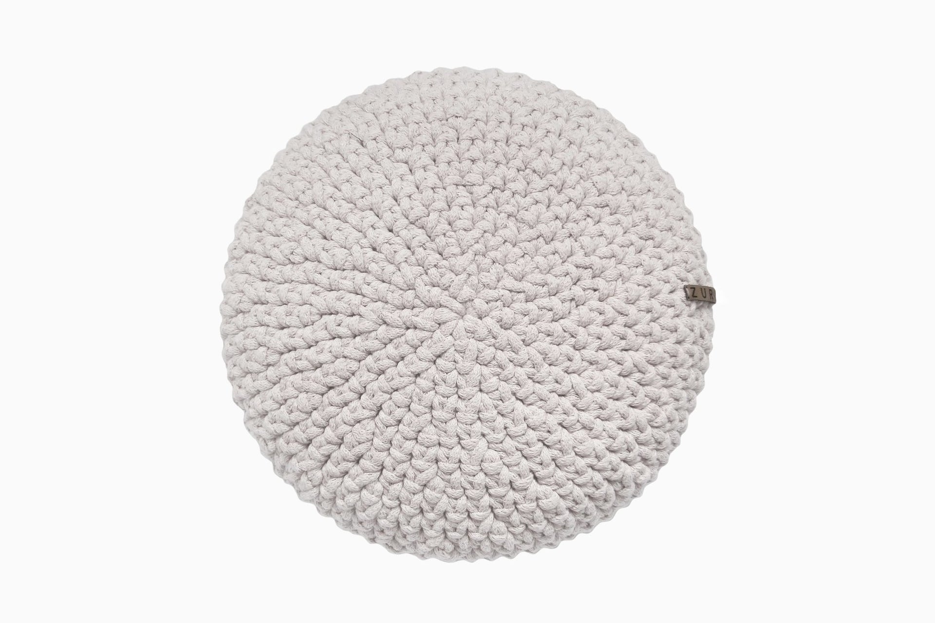Crochet round cushion | OATMEAL - Zuri House