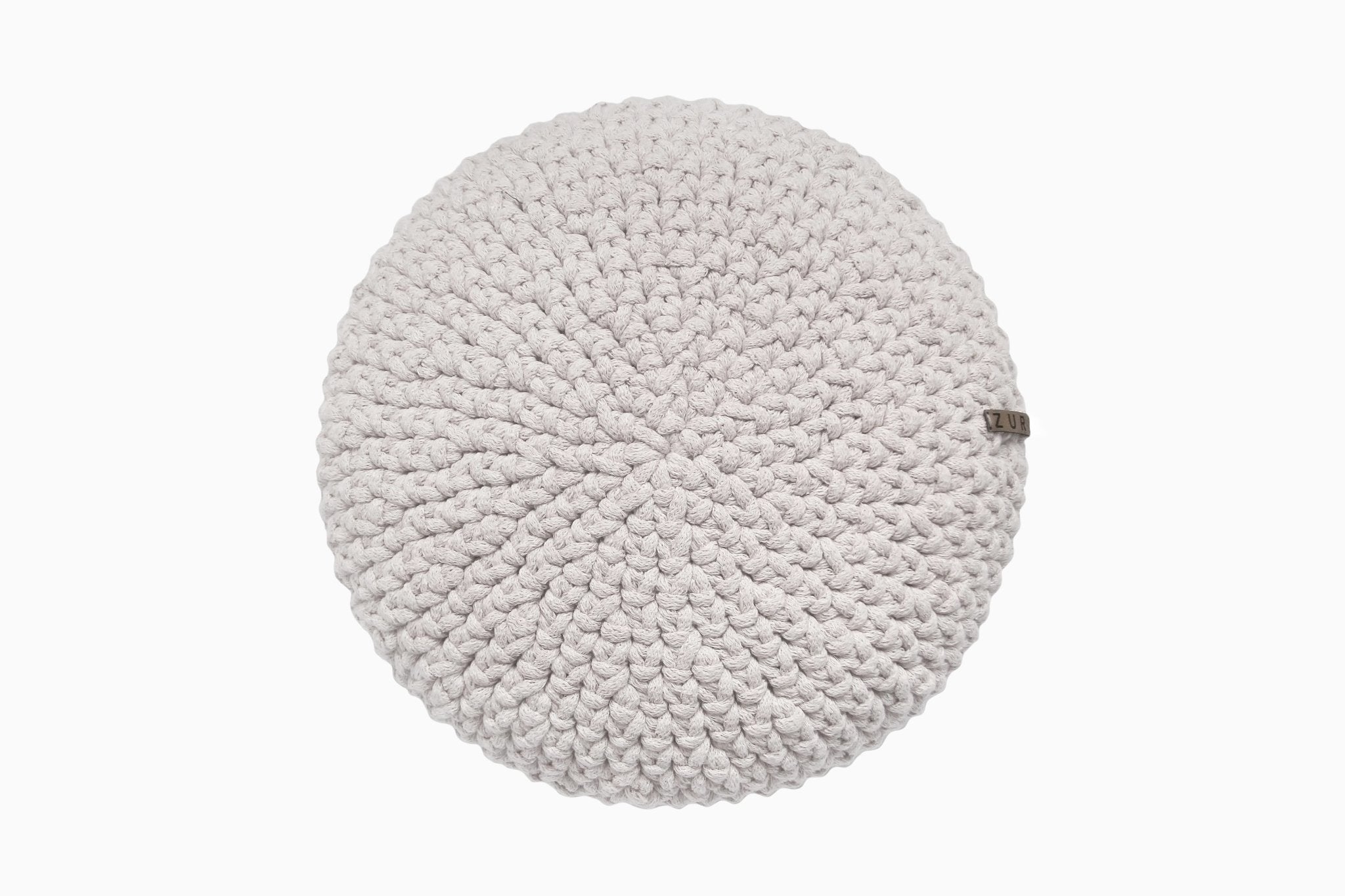Crochet round cushion | OATMEAL - Zuri House