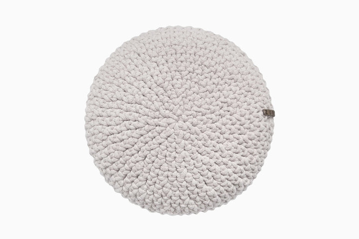 Crochet round cushion | OATMEAL - Zuri House