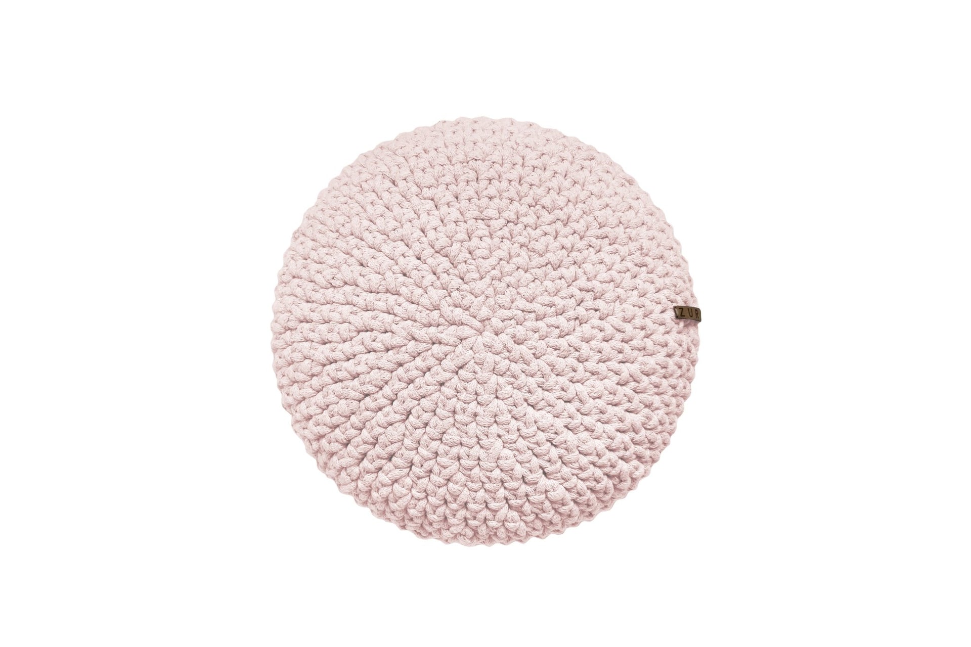 Crochet round cushion POWDER PINK - Zuri House
