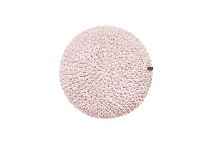 Crochet round cushion POWDER PINK - Zuri House