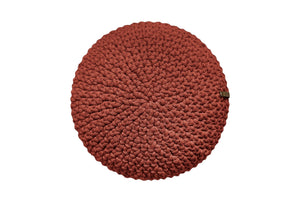 Crochet round cushion TERRACOTTA - Zuri House