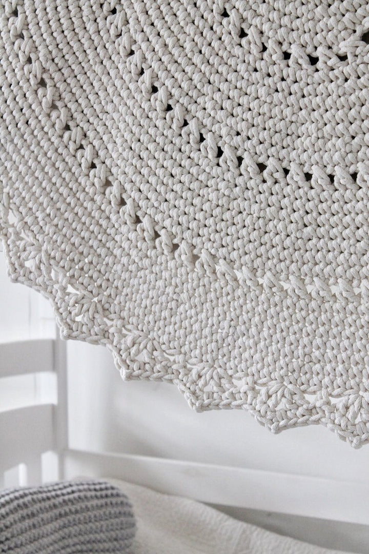 Crochet rug MANDALA | IVORY - Zuri House