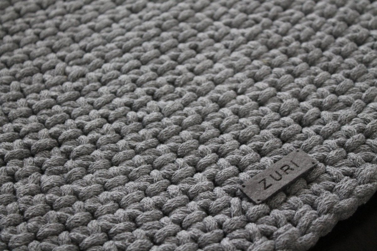 Crochet rug MOON | DARK GREY - Zuri House