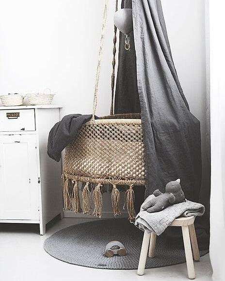 Crochet rug MOON | DARK GREY - Zuri House