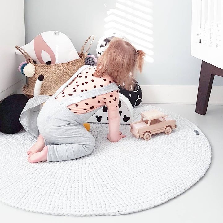 Crochet rug MOON | LIGHT GREY - Zuri House