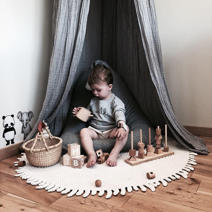Crochet rug SUN | IVORY - Zuri House