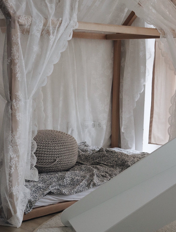 Crocheted ottoman OATMEAL - Zuri House