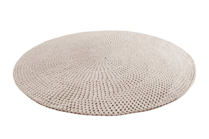 Crocheted rug BEIGE - Zuri House