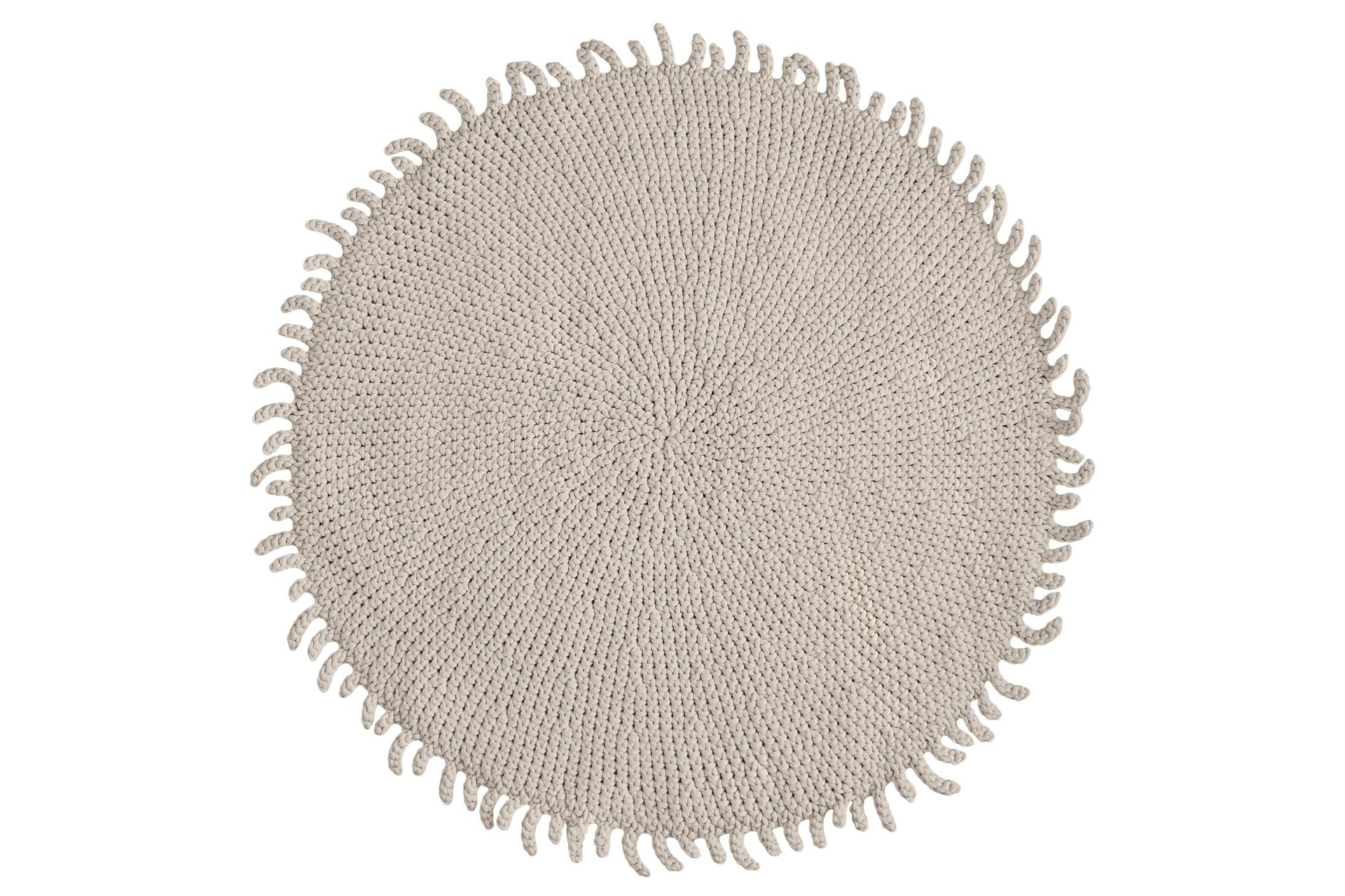Crocheted rug BEIGE - Zuri House
