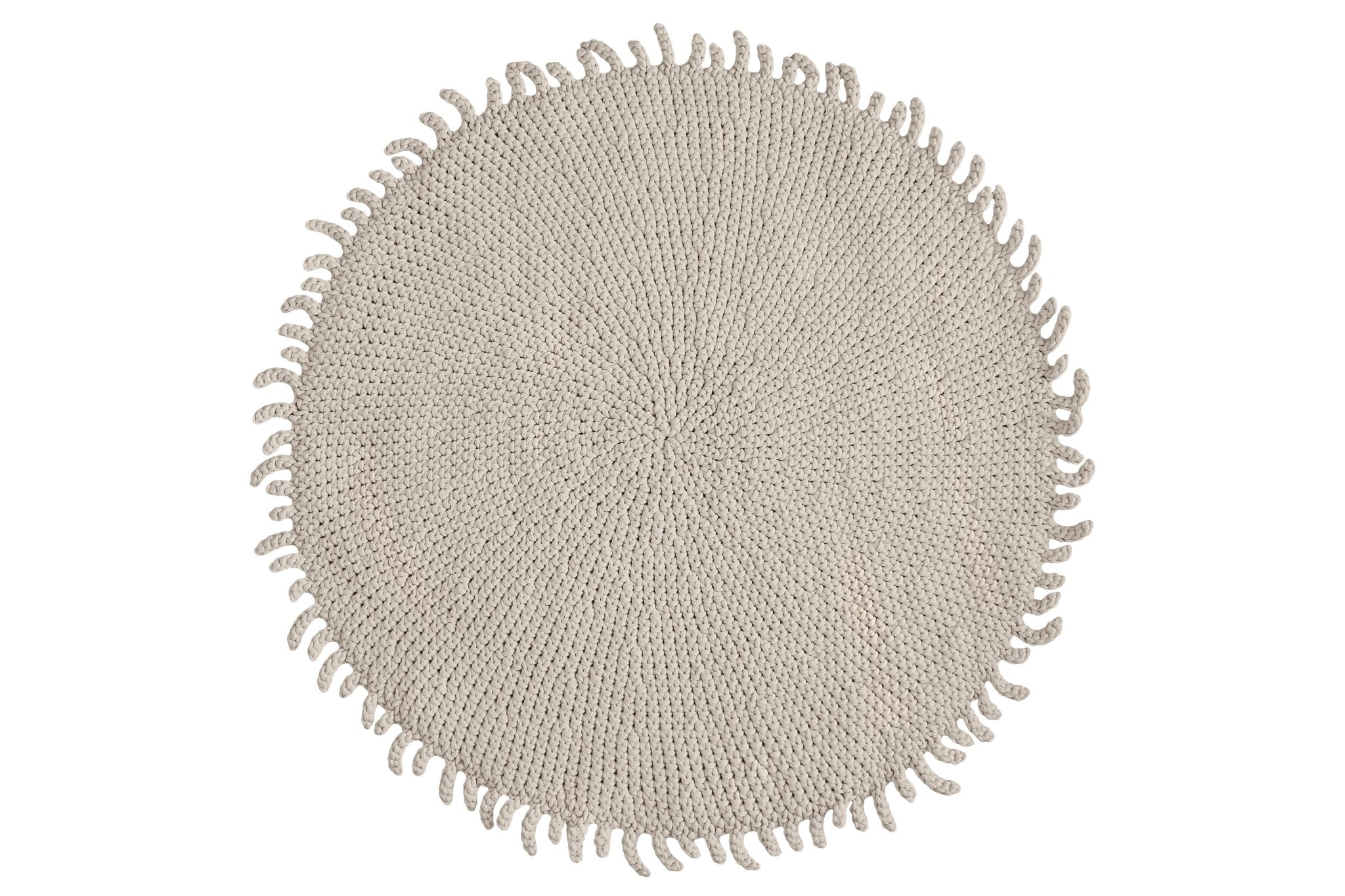 Crocheted rug BEIGE - Zuri House