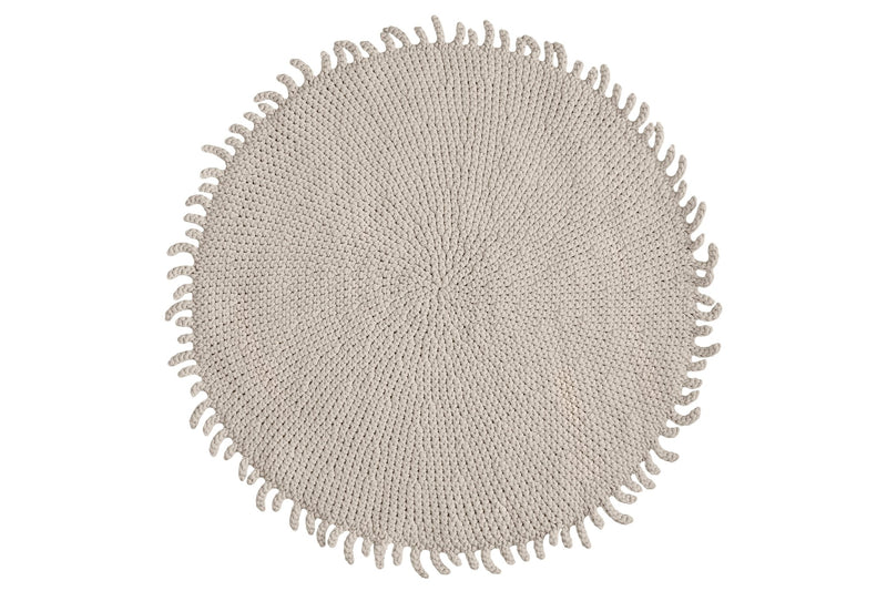 Crocheted rug BEIGE - Zuri House