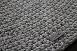 Crocheted rug DARK GREY - Zuri House