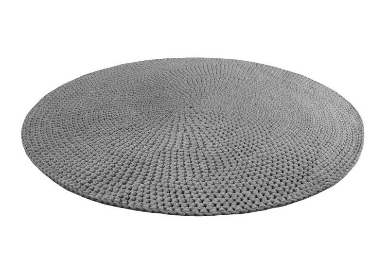 Crocheted rug DARK GREY - Zuri House