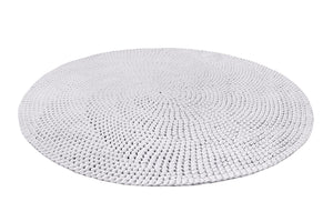 Crocheted rug LIGHT GREY - Zuri House