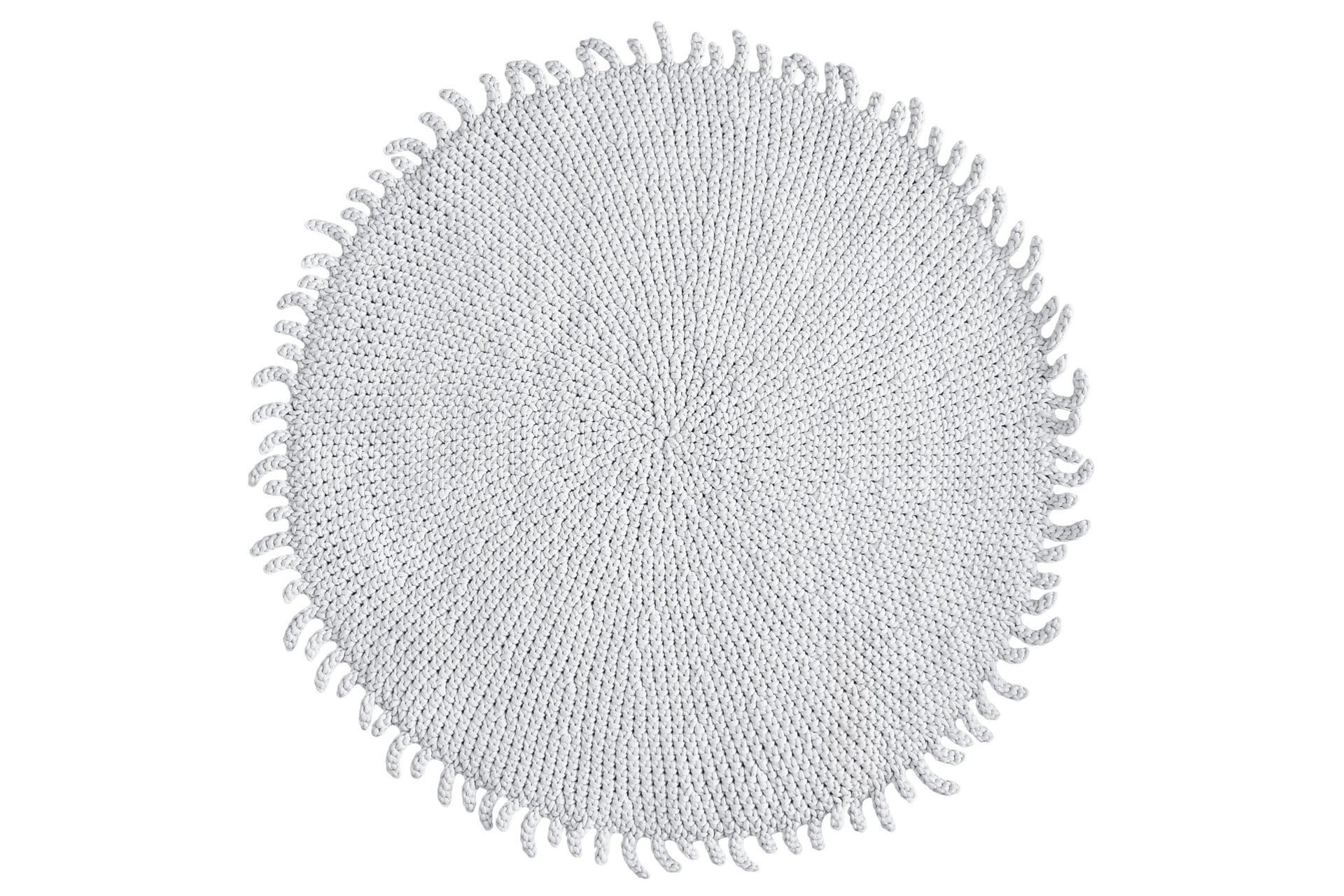 Crocheted rug LIGHT GREY - Zuri House