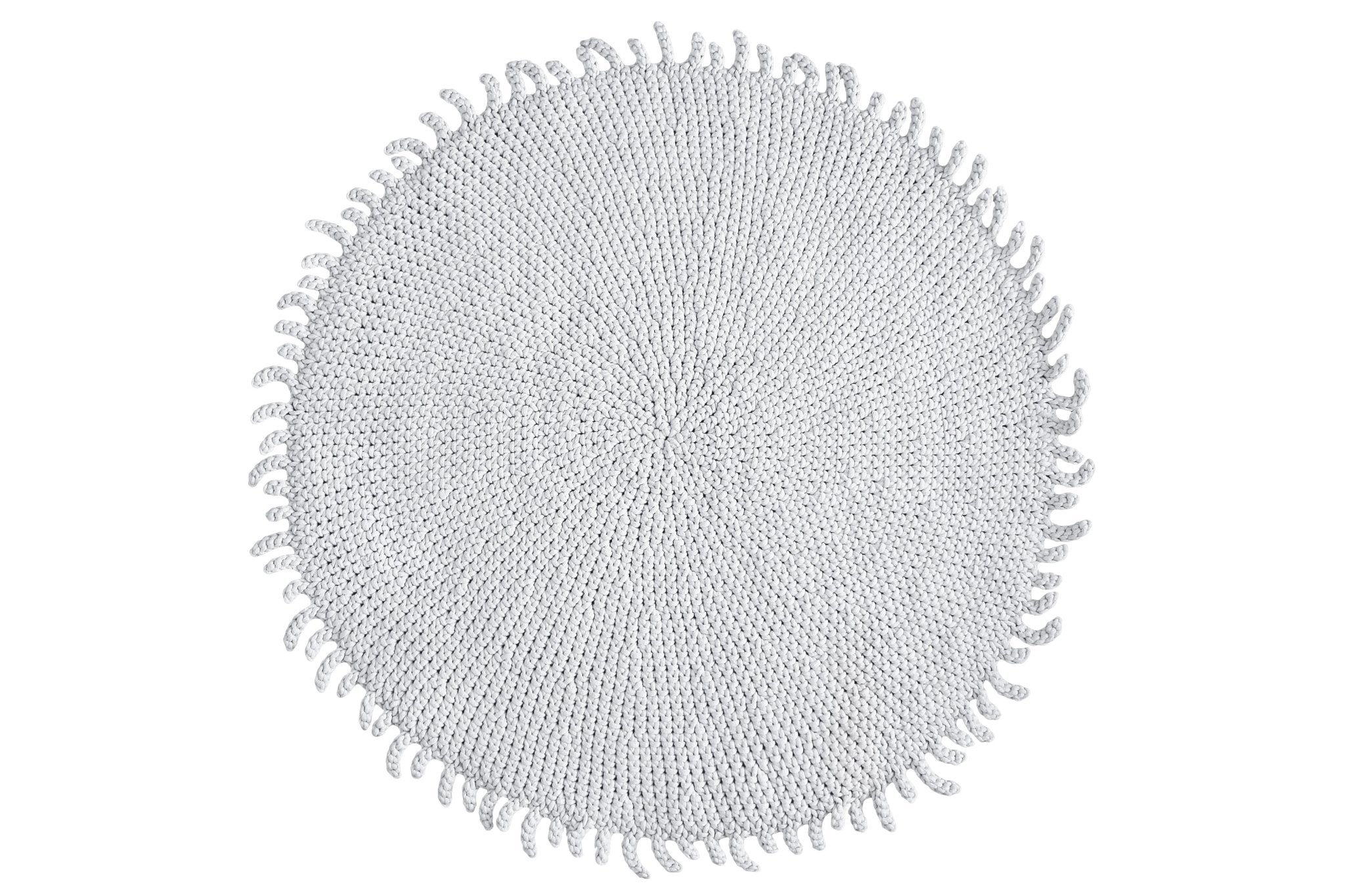 Crocheted rug LIGHT GREY - Zuri House
