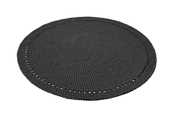 Crocheted rug NEBO | CHARCOAL - Zuri House
