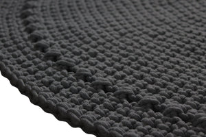 Crocheted rug NEBO | CHARCOAL - Zuri House