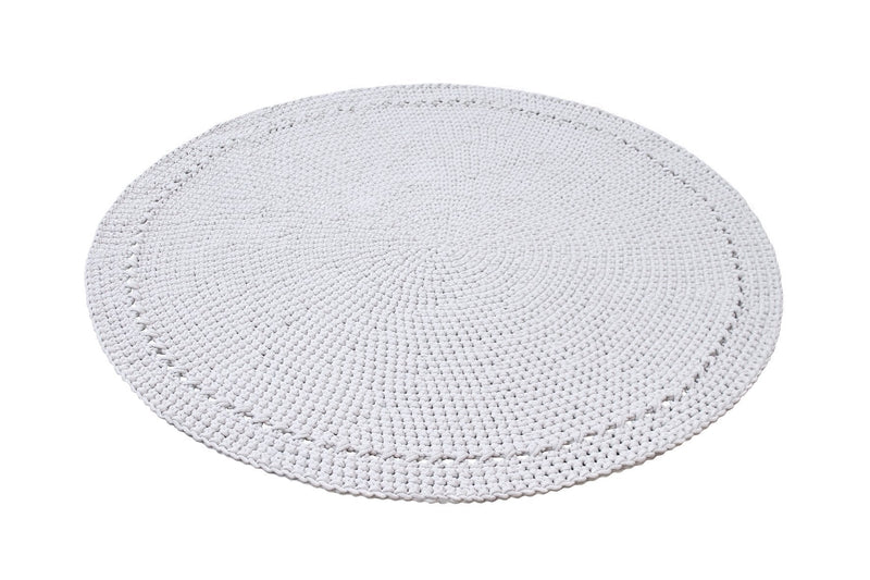 Crocheted rug NEBO | LIGHT GREY - Zuri House