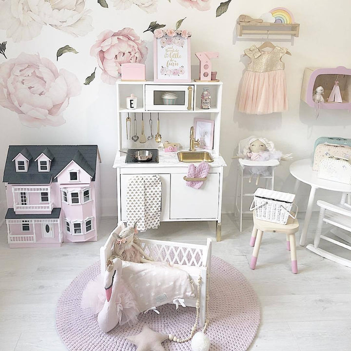Crocheted rug POWDER PINK - Zuri House