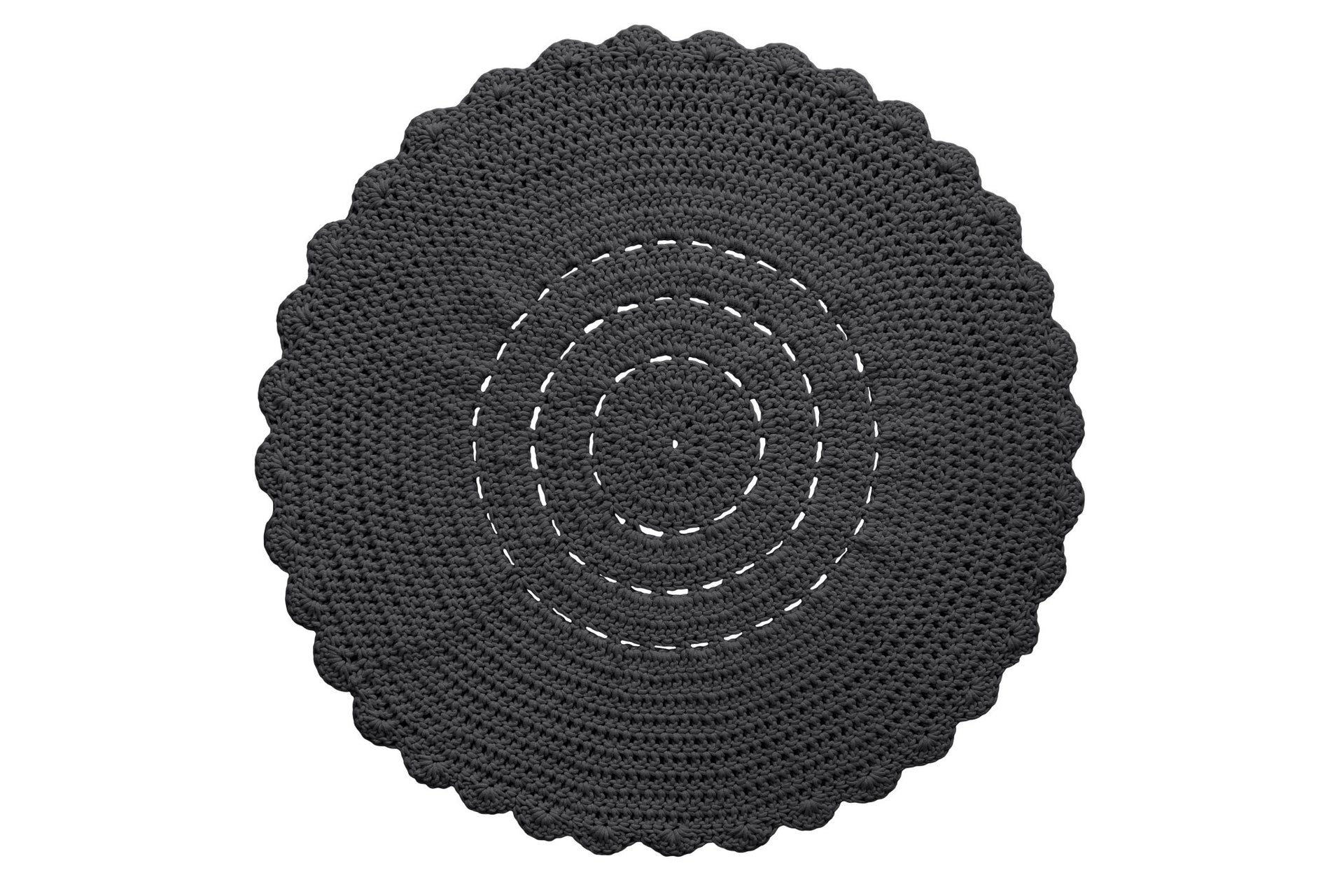 Doily rug CHARCOAL - Zuri House