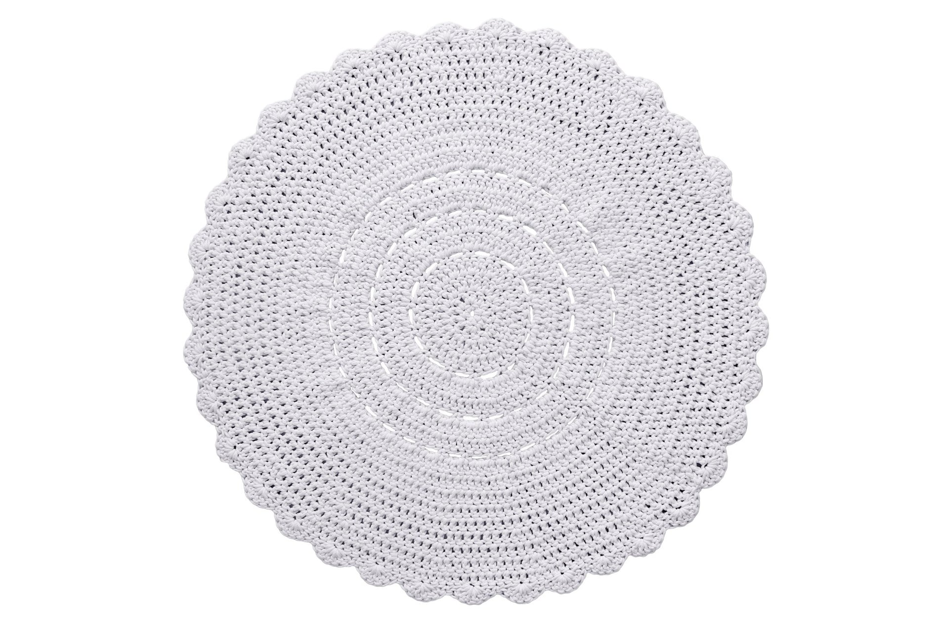 Doily rug LIGHT GREY - Zuri House