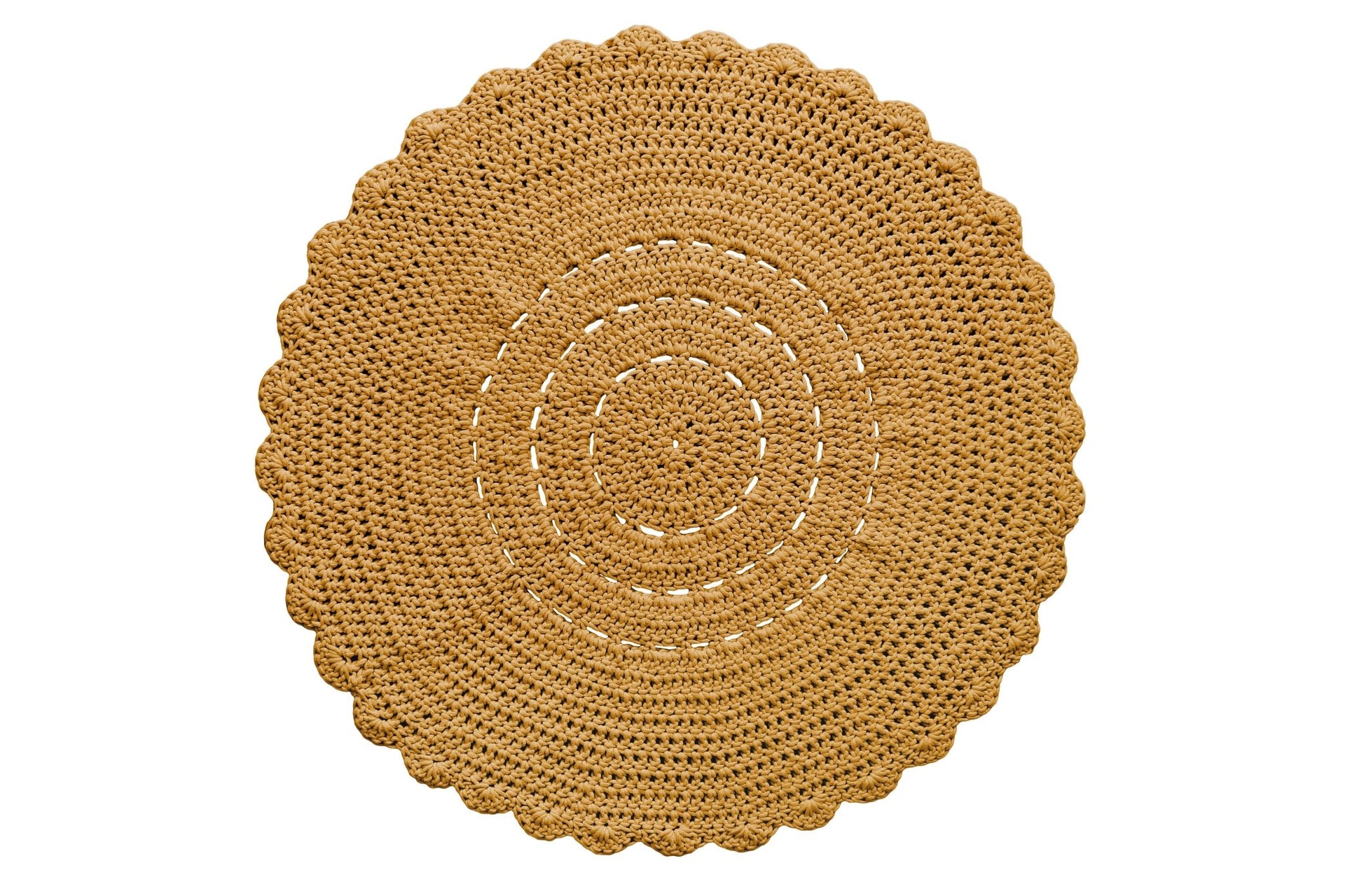 Doily rug MUSTARD - Zuri House