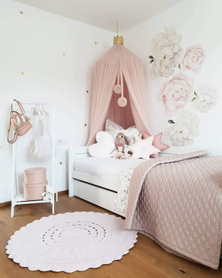 Doily rug POWDER PINK - Zuri House