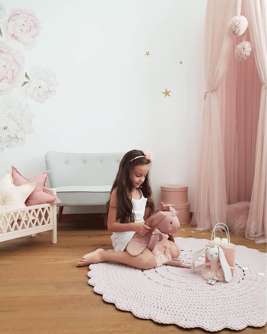 Doily rug POWDER PINK - Zuri House