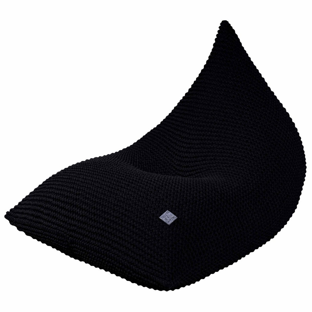 Knitted bean bag | BLACK - Zuri House