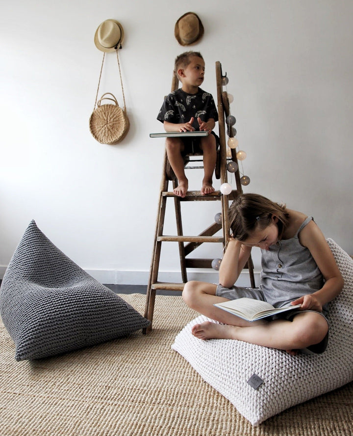 Knitted bean bag DARK GREY - Zuri House