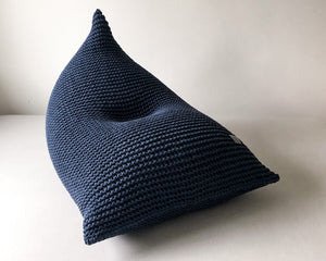 Knitted bean bag DENIM BLUE - Zuri House