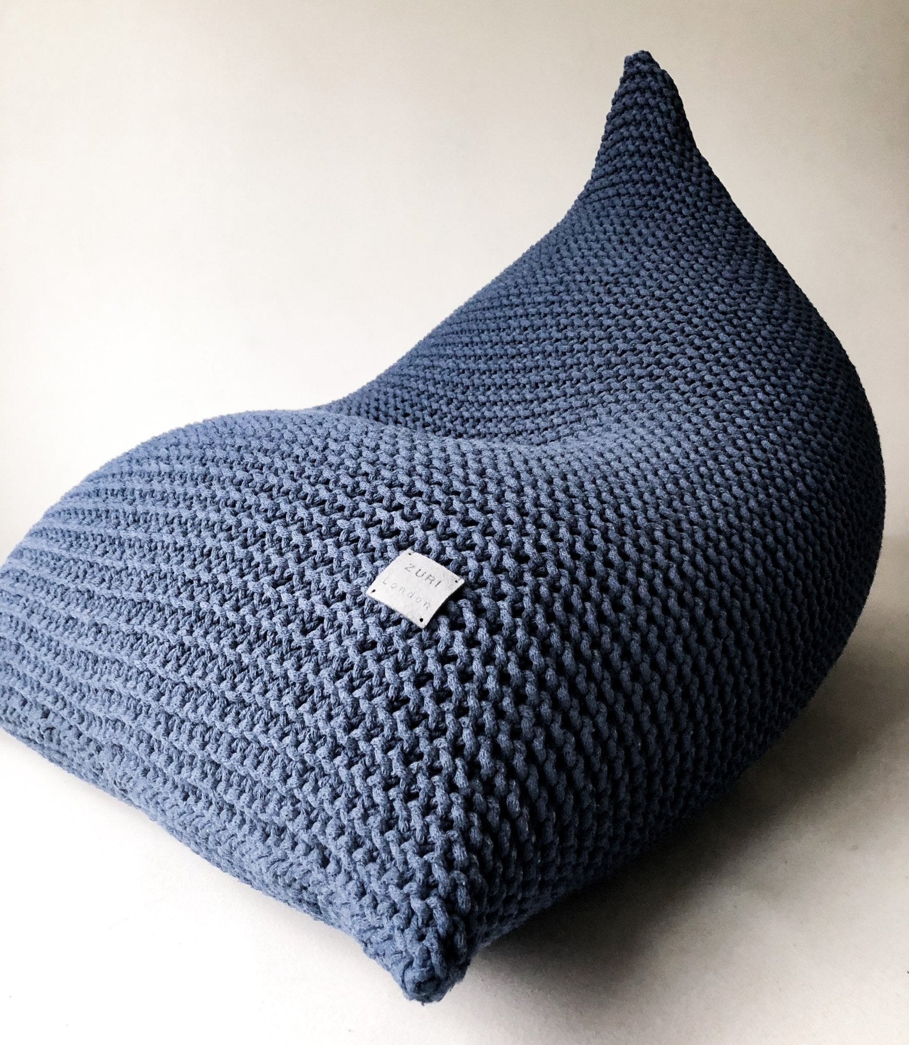 Knitted bean bag DENIM BLUE - Zuri House