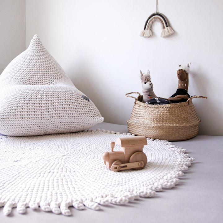 Knitted bean bag IVORY - Zuri House