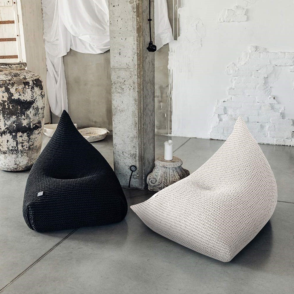 Knitted bean bag | IVORY - Zuri House