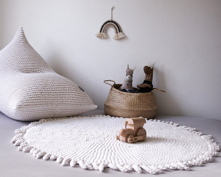 Knitted bean bag IVORY - Zuri House