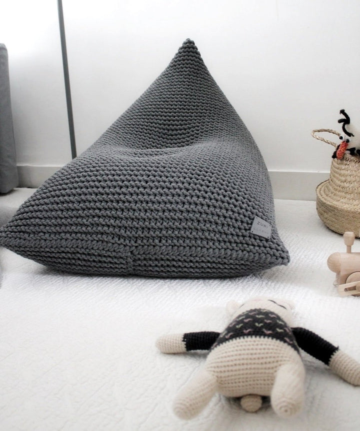 Knitted bean bag KIDS | DARK GREY - Zuri House