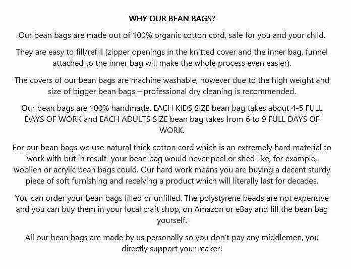 Knitted bean bag | BOTTLE GREEN