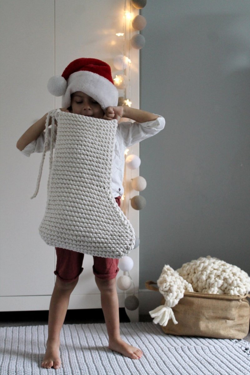 Knitted Christmas Stocking - Zuri House