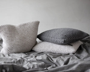 Knitted cushion DARK GREY - Zuri House