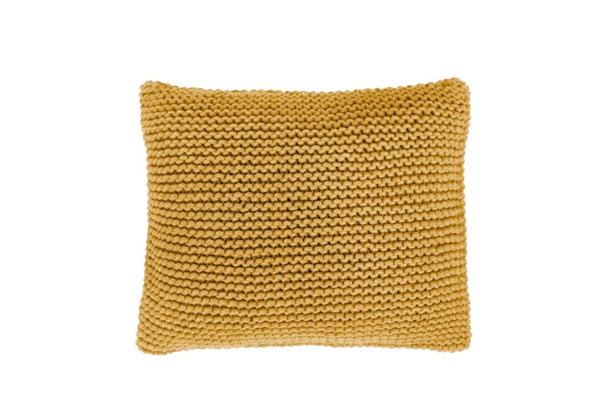 Knitted cushion | MUSTARD | R2G - Zuri House