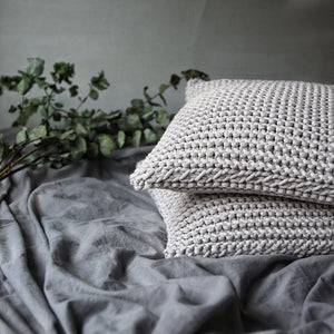 Knitted cushion OATMEAL - Zuri House