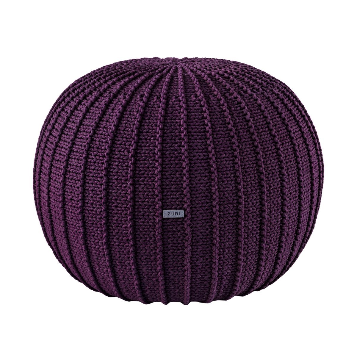 Knitted pouffe | AUBERGINE - Zuri House
